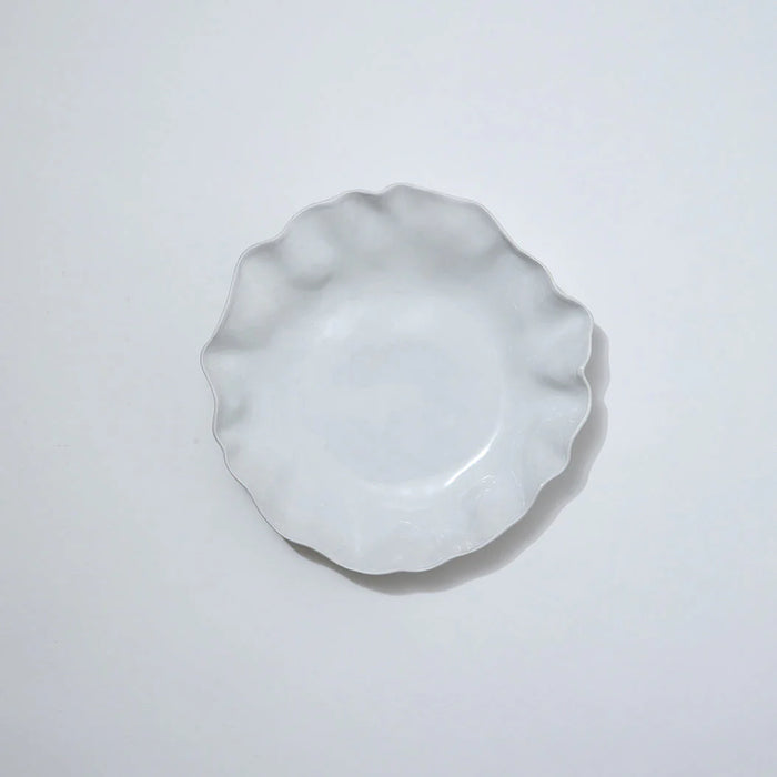 Ruffle Round Platter Snow White XL