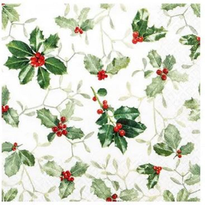 Ilex and Mistletoe Napkins