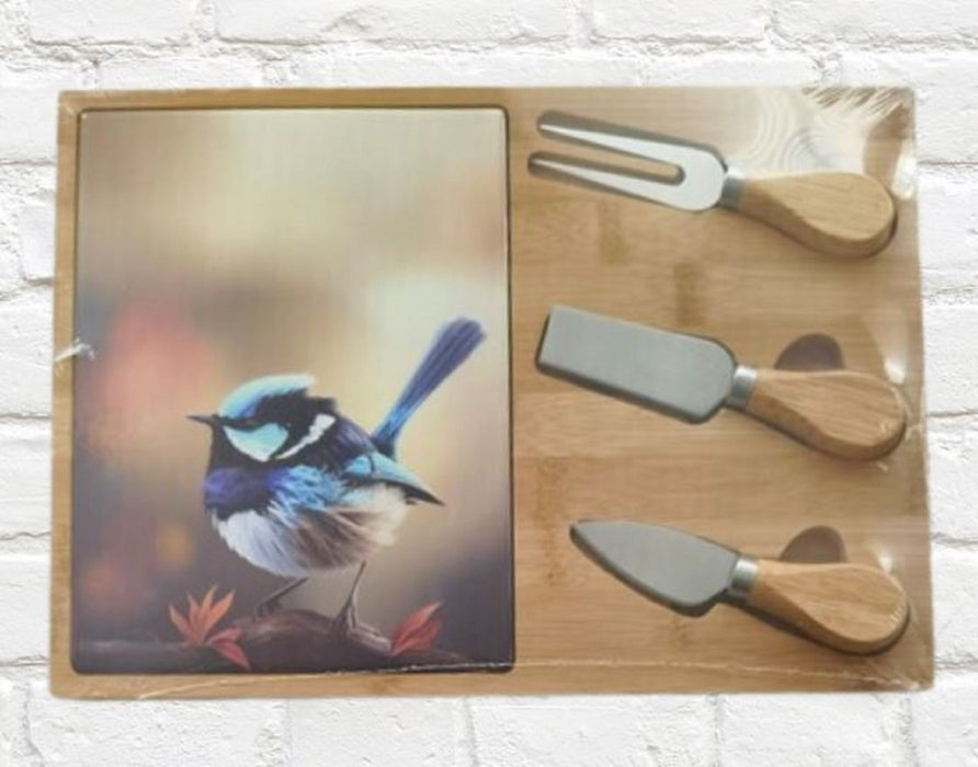 Bamboo Cheese Set  Superb Fairy Wren